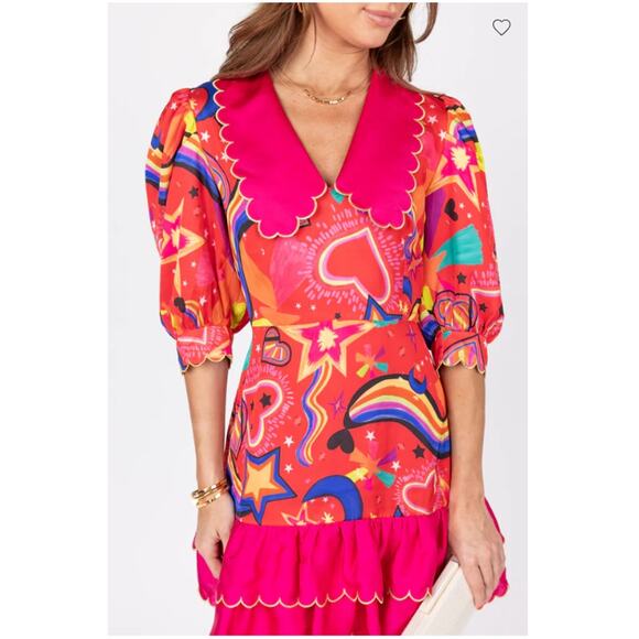 Colorful Abstract Midi Dress - Picture 3 of 8